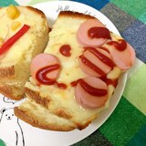 魚肉ソーセージのチーズトースト☆